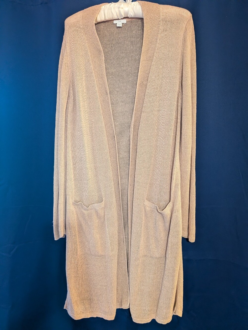 J. Jill. Beige Open-Front Women's Sweater Cardigan. Size M
